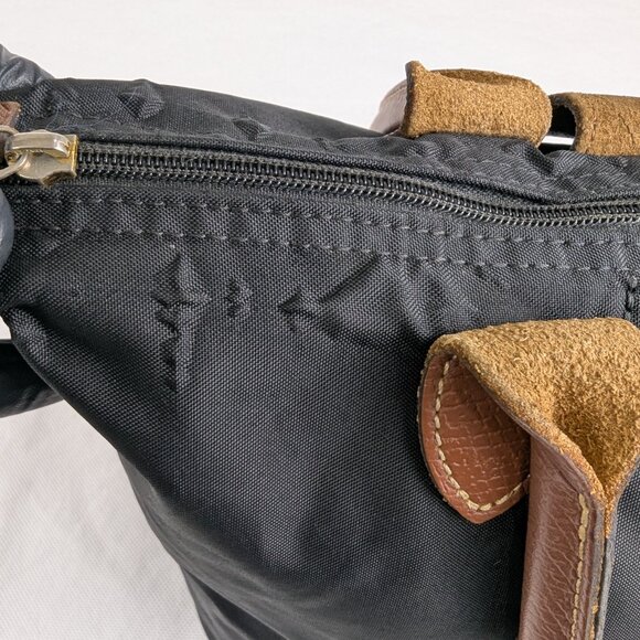 Longchamp Le Pliage Nylon Tote Bag Black Foldable Shoulder Bag 100% Authentic - Picture 10 of 16